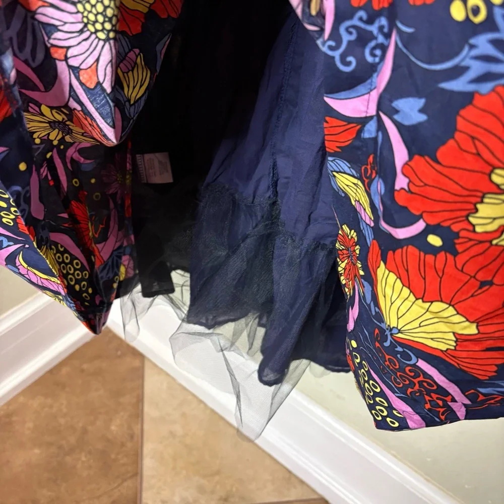 Modcloth Floral Sleeveless Midi Swing Dress Size Small - Picture 6 of 8
